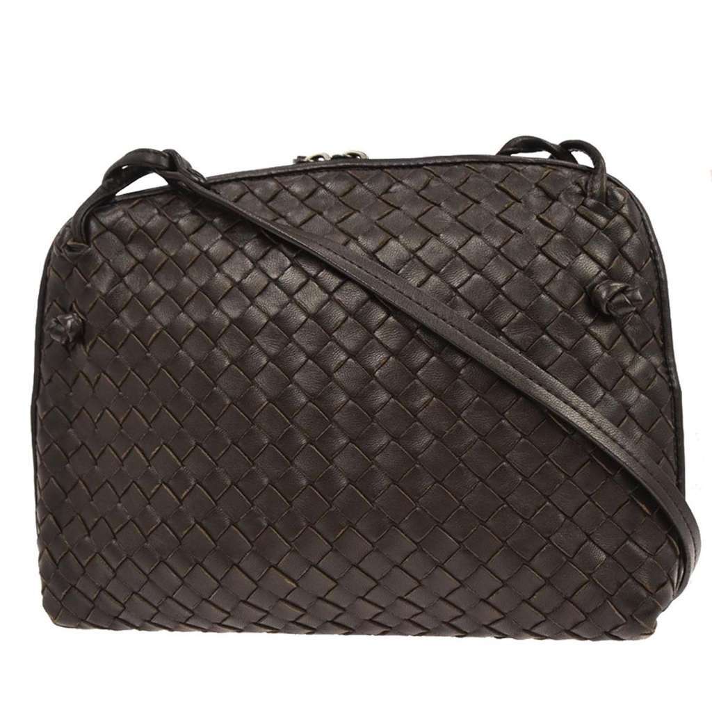 Bottega Veneta Nodini Crossbody Bag Brown Leather Good condition - Back View