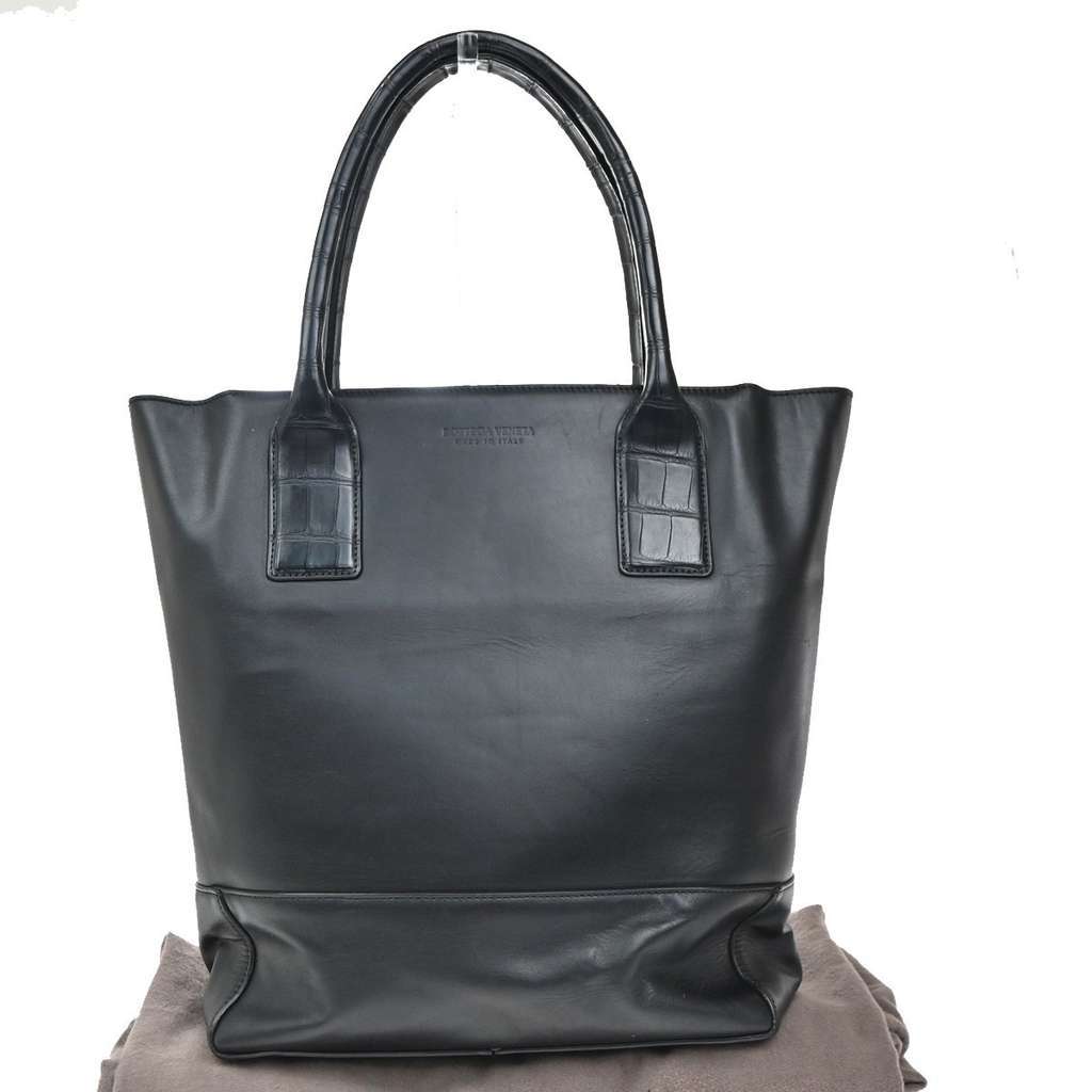 Bottega Veneta Open Tote Black Leather Good condition - Front View