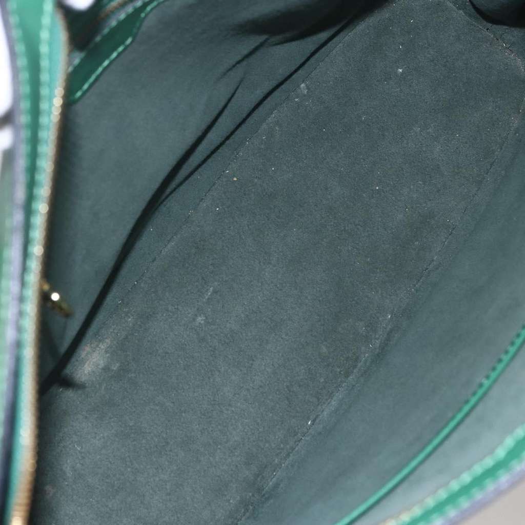Louis Vuitton Lussac Handbag Green Leather Good condition - Box View
