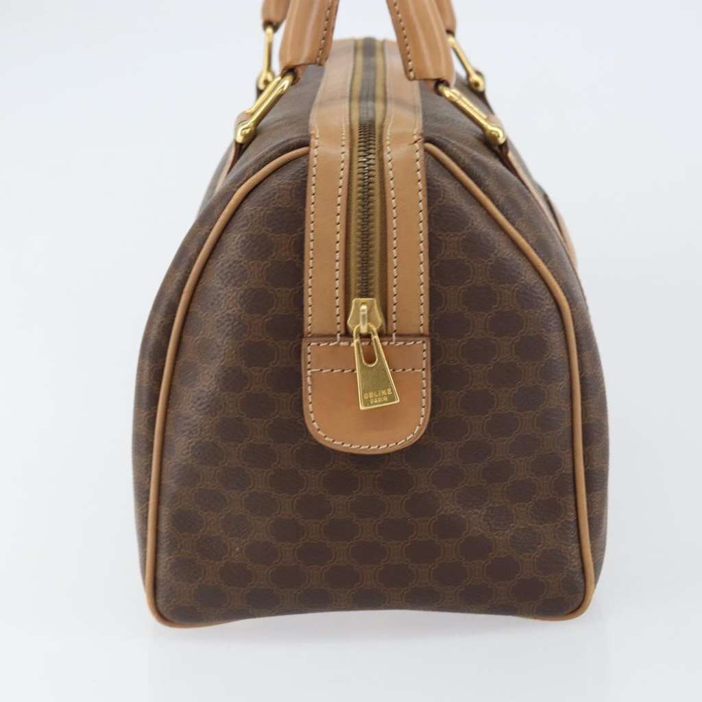 Celine Vintage Macadam Boston bag Brown Canvas Good condition - Inside View