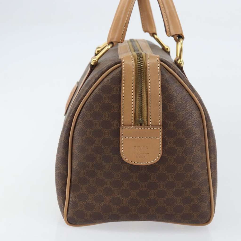 Celine Vintage Macadam Boston bag Brown Canvas Good condition - Model View
