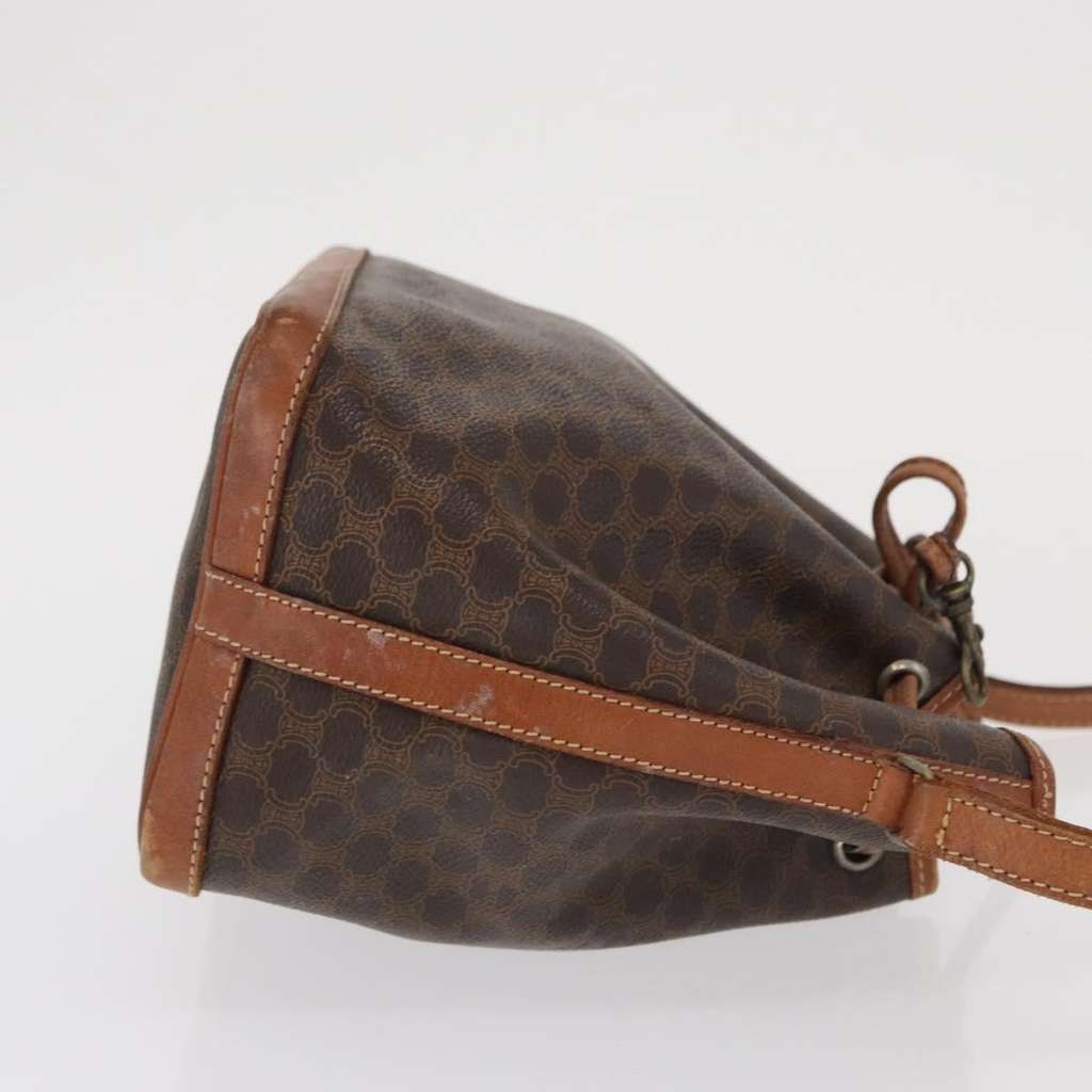 Celine Vintage Macadam Shoulder Bag Brown Canvas Fair condition - Inside View