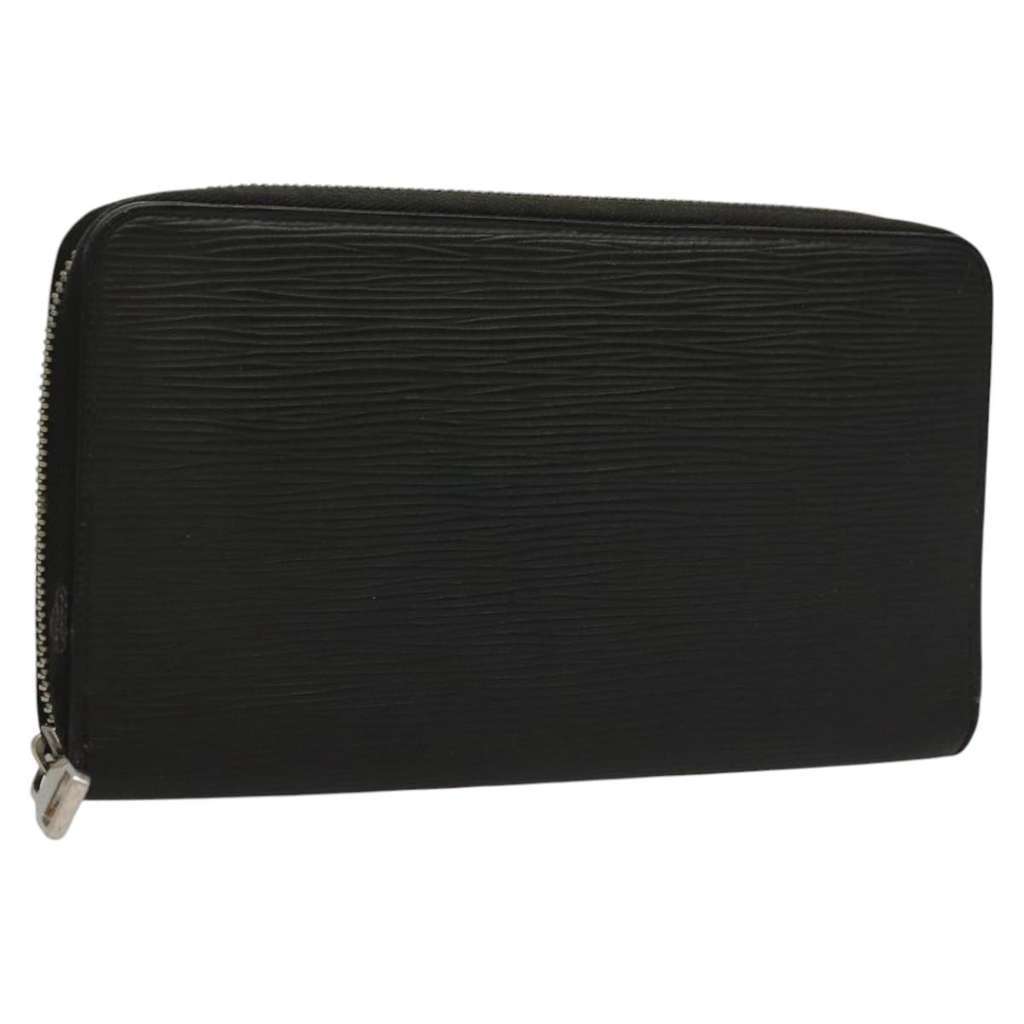 Louis Vuitton Zippy Organizer Black Leather Good condition - Front View