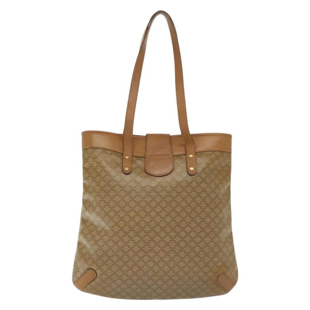 Celine Vintage Macadam Shopper Tote Beige Good condition - Back View