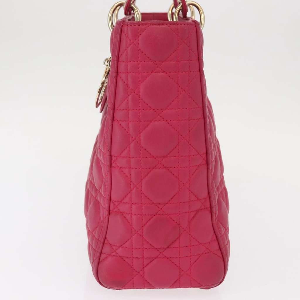 Christian Dior Lady Dior Bag Pink Leather Good condition - Inside View