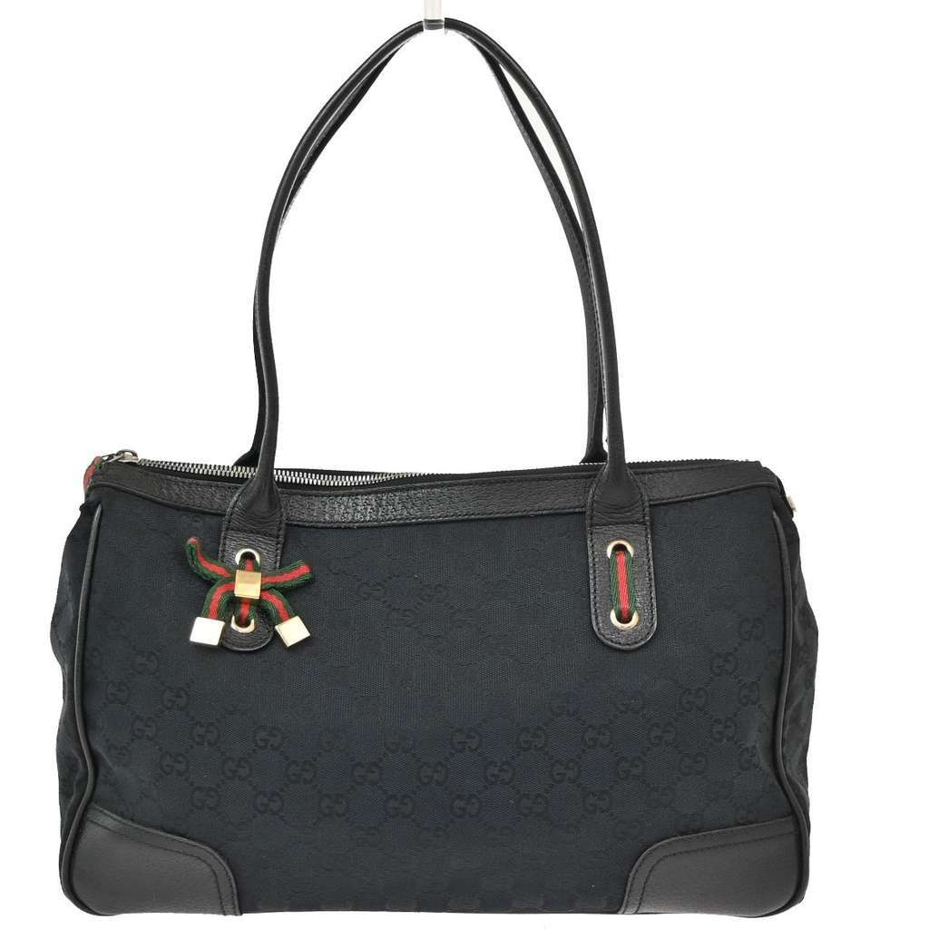 Gucci Princy Tote Black Canvas Good condition - Front View