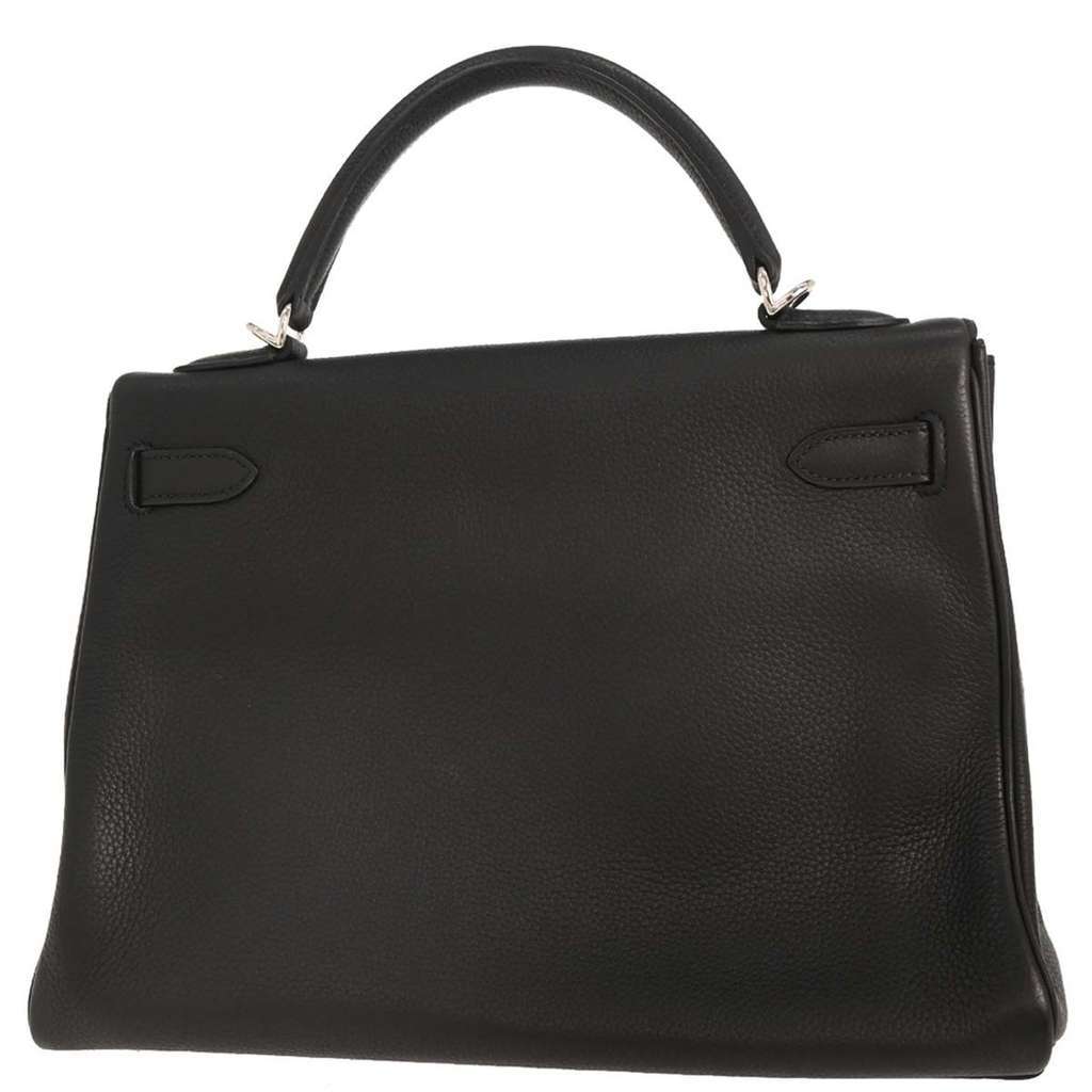 Hermès Kelly Handbag Black Good condition - Back View