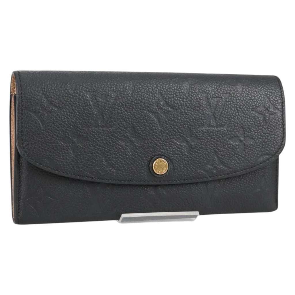 Louis Vuitton Portefeuille Sarah Wallet Black Leather Good condition - Front View