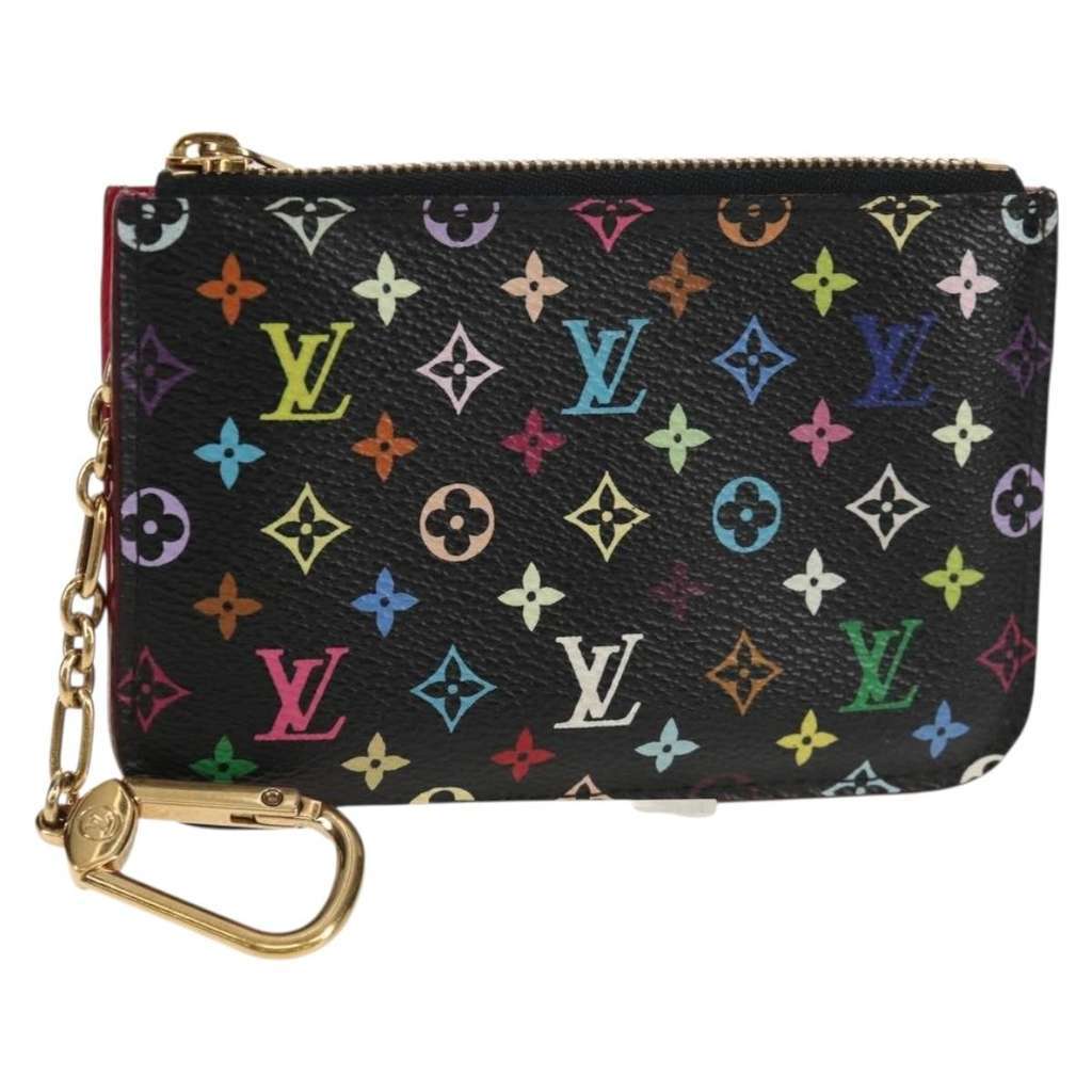 Louis Vuitton Pochette clés NM Black Canvas Good condition - Front View
