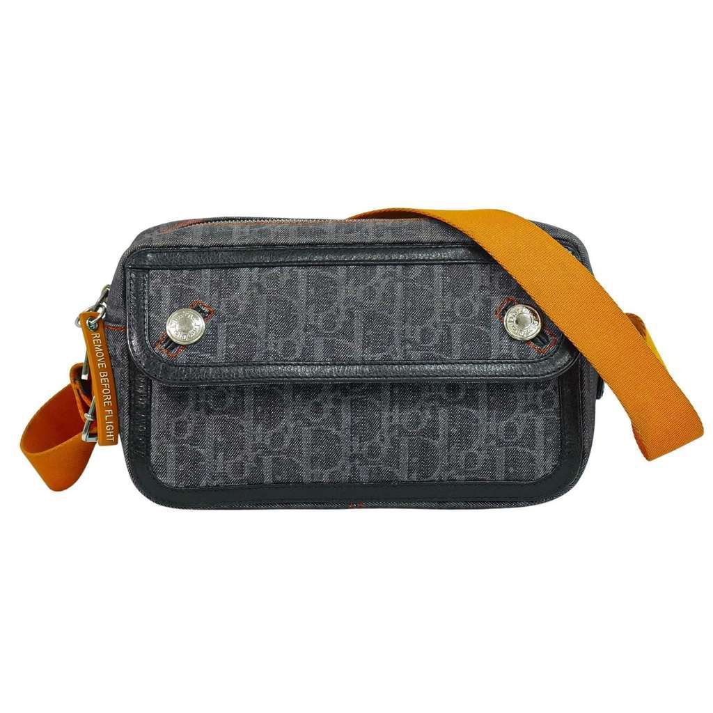 Christian Dior Flight Shoulder Bag Navy Good condition - Front View