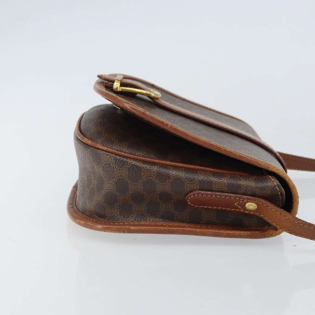 Celine Vintage Macadam Shoulder Bag Brown Canvas Good condition - Inside View