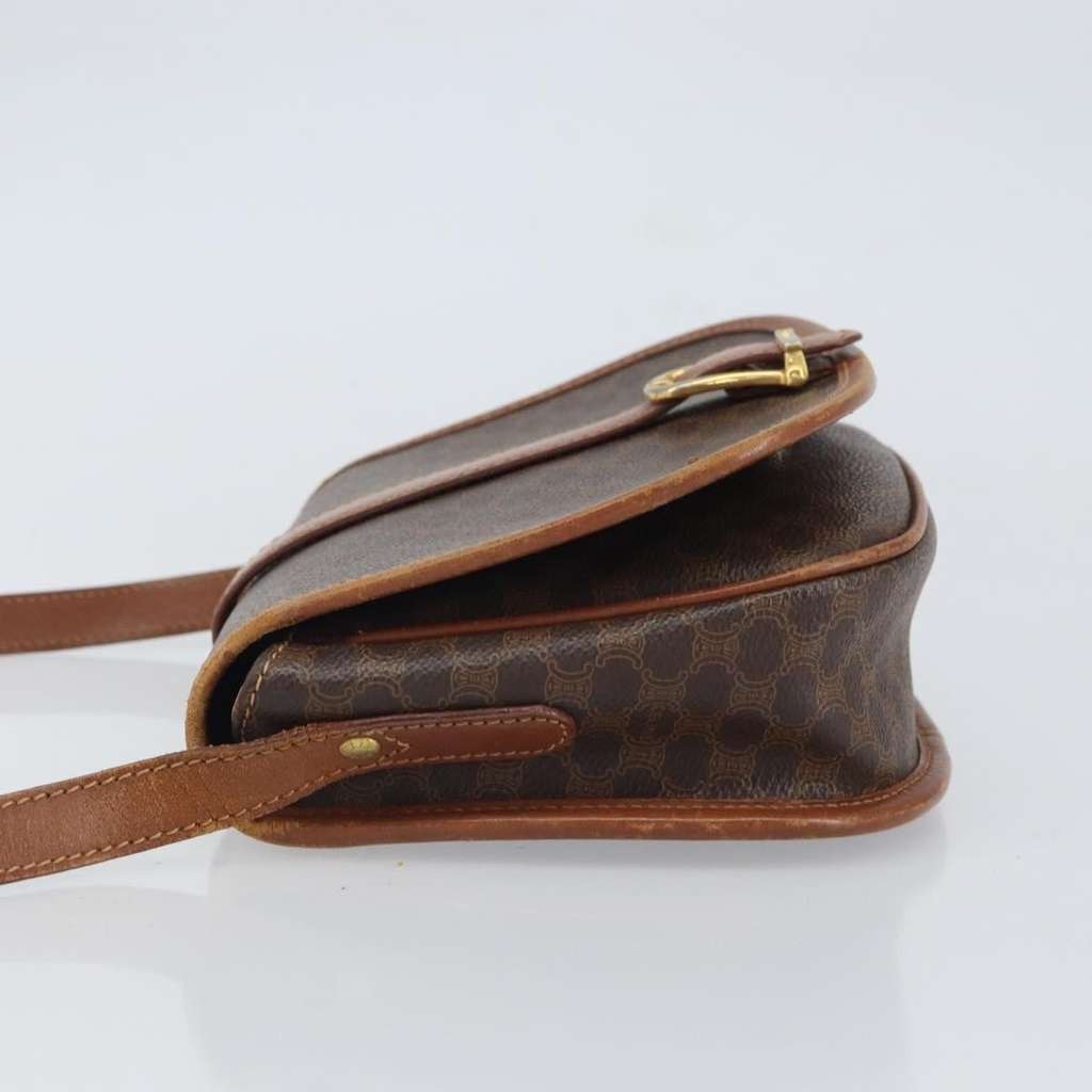 Celine Vintage Macadam Shoulder Bag Brown Canvas Good condition - Model View