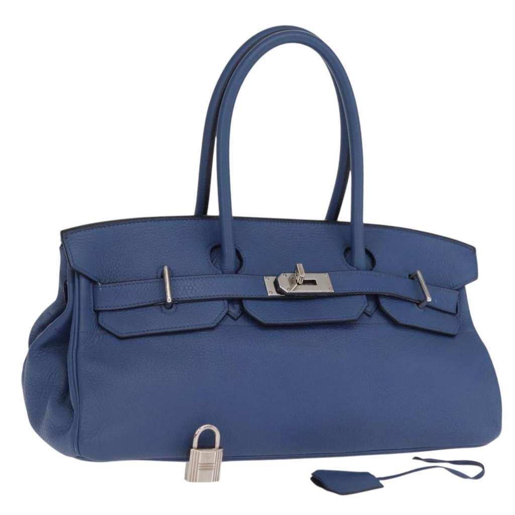 Hermès Birkin JPG Bag Blue Leather Good condition - Front View