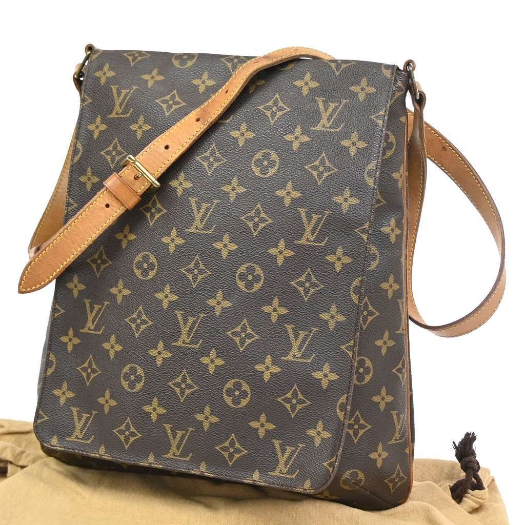 Louis Vuitton Musette Salsa Handbag Brown Canvas Good condition - Front View