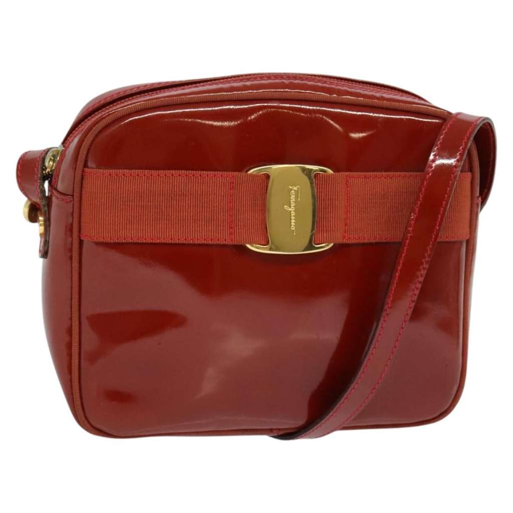 Salvatore Ferragamo Vala Shoulder Bag Red Good condition - Front View