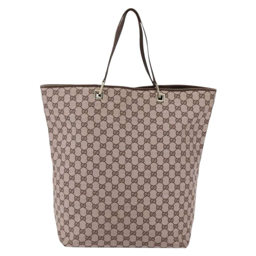 Gucci Vintage Bucket Shopping Tote Pink Canvas Good condition - Front View