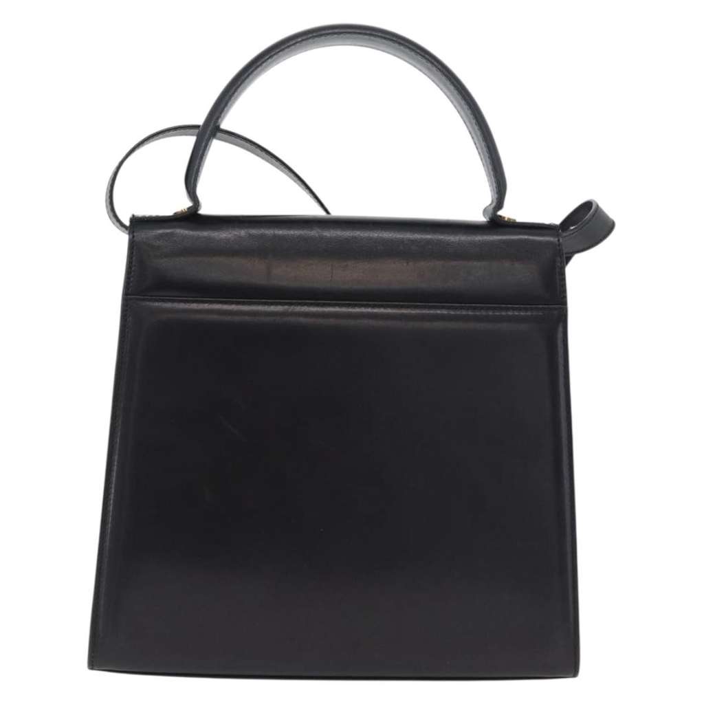 Salvatore Ferragamo Vara Handbag Black Leather Good condition - Back View
