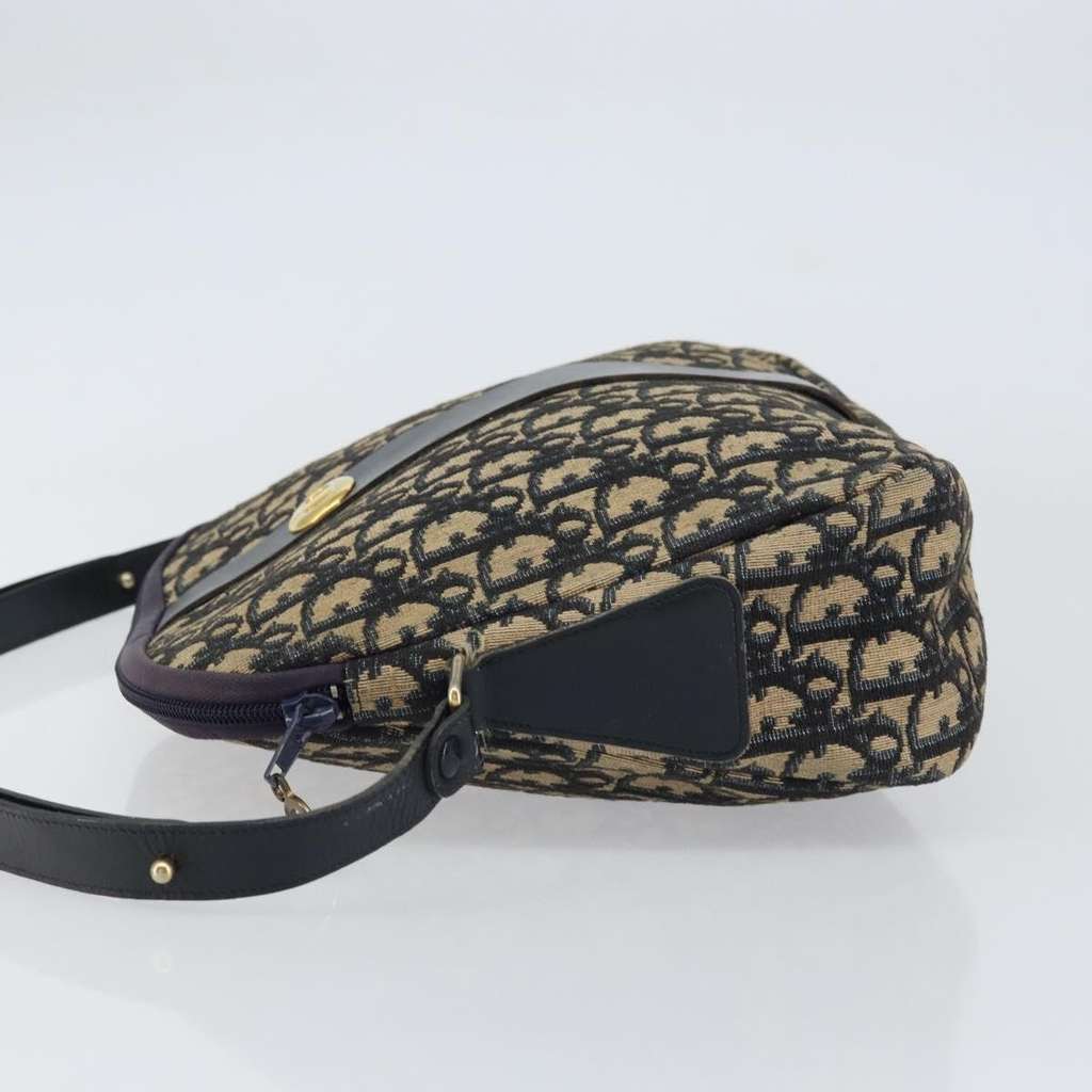 Christian Dior Vintage CD Trotter Handbag Navy Canvas Good condition - Model View