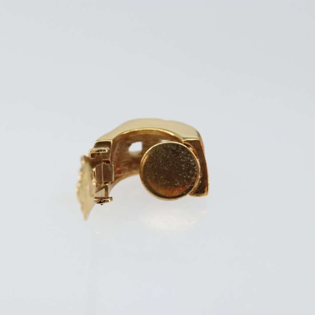 Christian Dior Vintage CD Clip-On Earrings Gold Metal Good condition - Box View