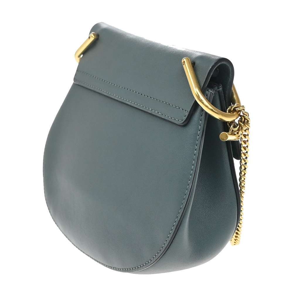 Chloe Drew Crossbody Bag Blue Suede Good condition - Model View