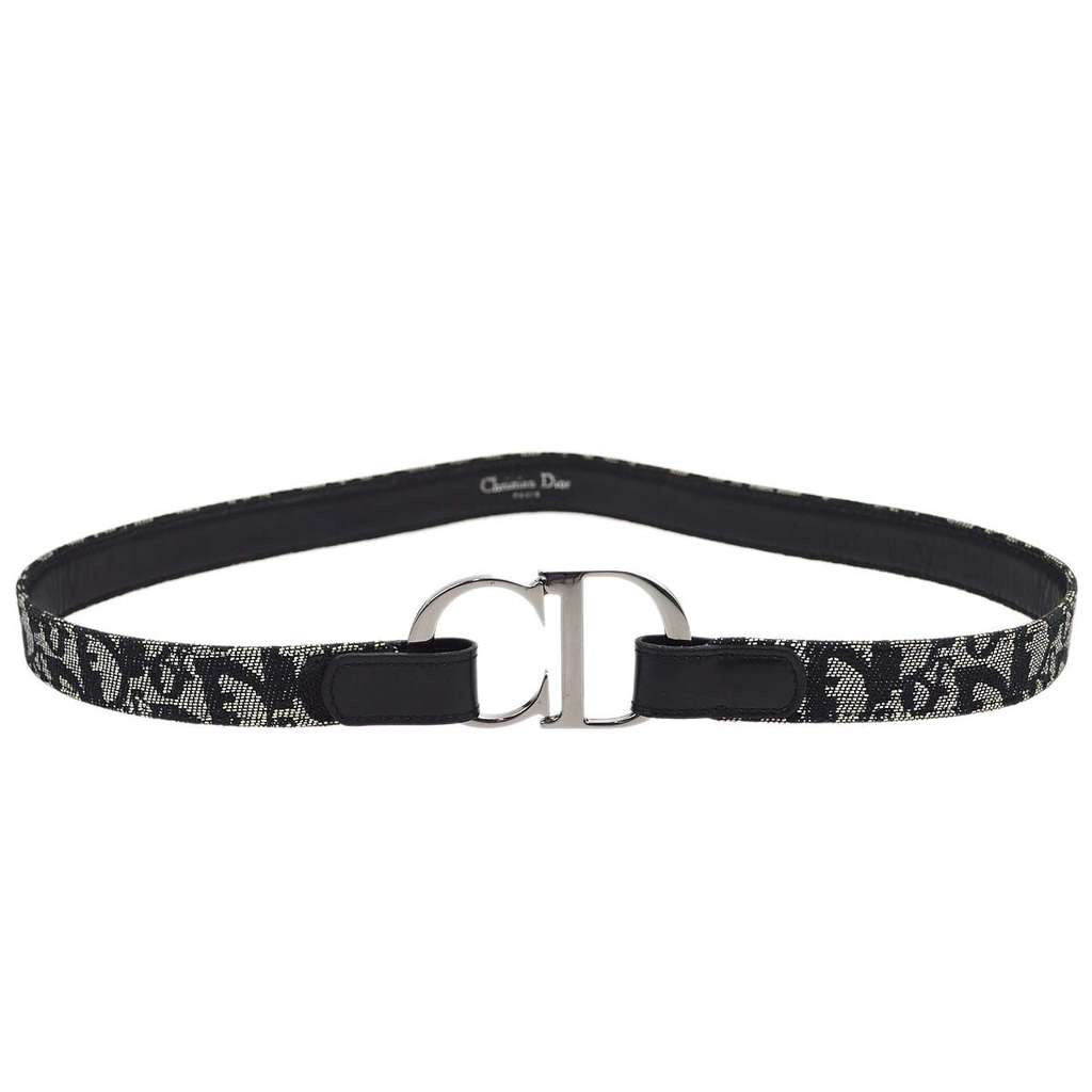 Christian Dior Vintage belt Black Canvas Good condition - Front View