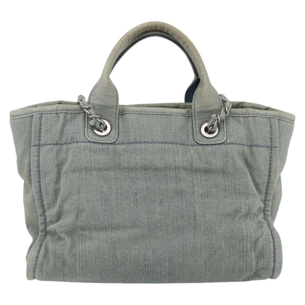 Chanel Deauville NM Tote Blue Good condition - Back View