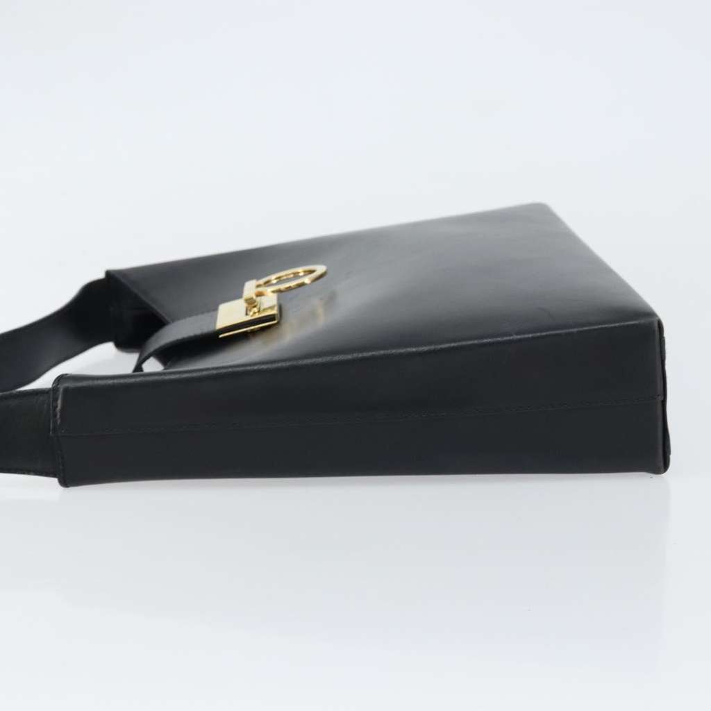 Salvatore Ferragamo Gancio Flap Hobo Black Leather Good condition - Model View