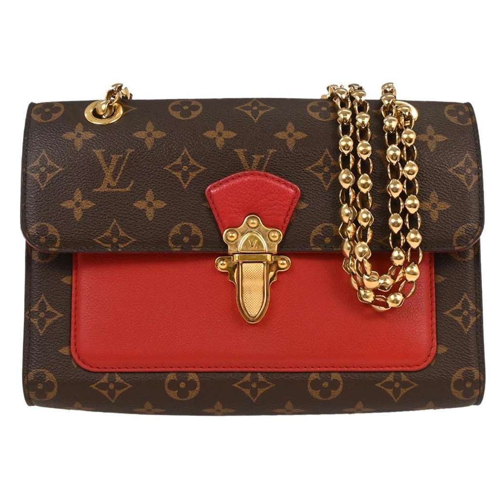 Louis Vuitton Victoire Handbag Brown Canvas Good condition - Front View