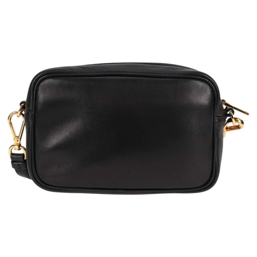 Prada Bow Camera Crossbody Bag Black Leather Good condition - Back View