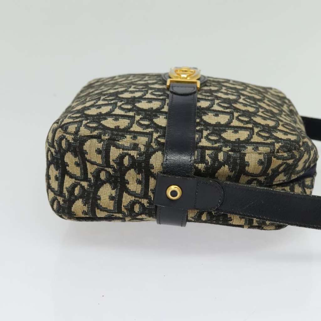 Christian Dior Vintage Trotter Shoulder Bag Navy Canvas Good condition - Model View
