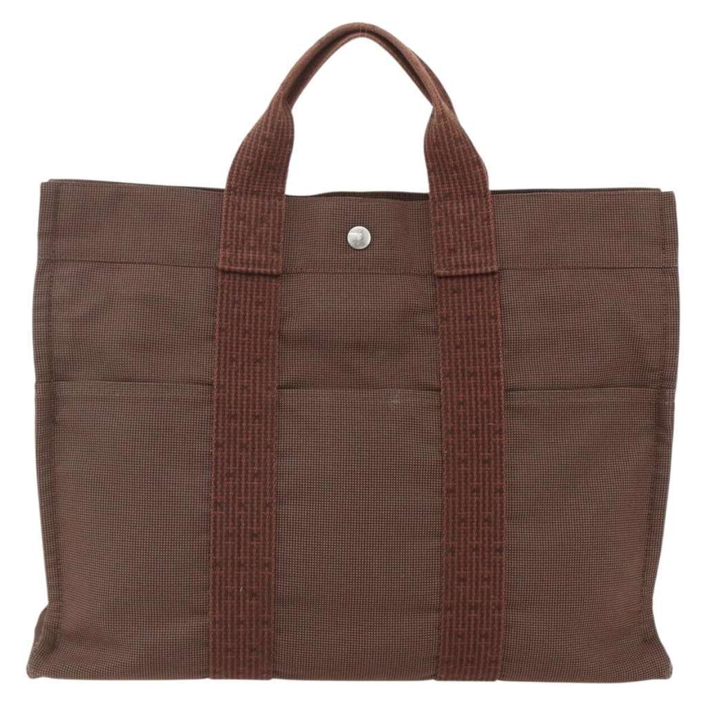 Hermès Fourre-tout Herline Brown Canvas Good condition - Front View