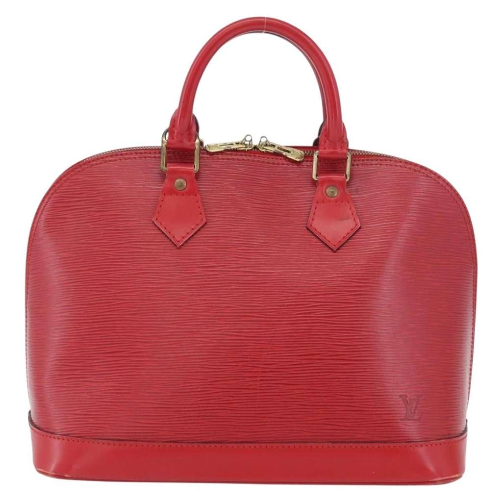 Louis Vuitton Alma Handbag Red Leather Good condition - Front View