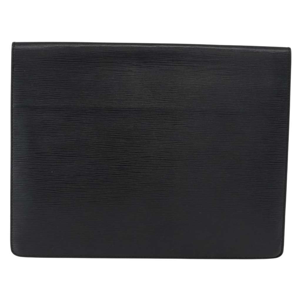 Louis Vuitton Porte-Documents Senateur Bag Black Leather Good condition - Back View
