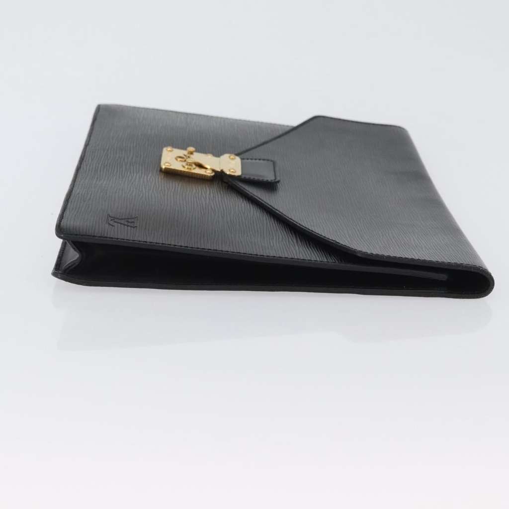 Louis Vuitton Porte-Documents Senateur Bag Black Leather Good condition - Inside View
