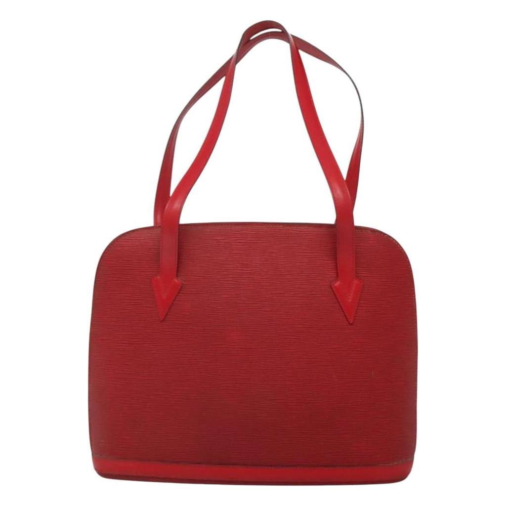 Louis Vuitton Lussac Handbag Red Leather Fair condition - Back View