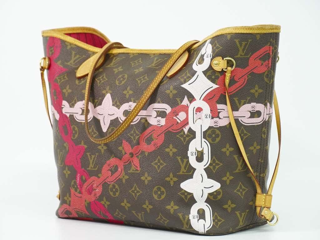 Louis Vuitton Neverfull NM Tote Brown Canvas Good condition - Back View