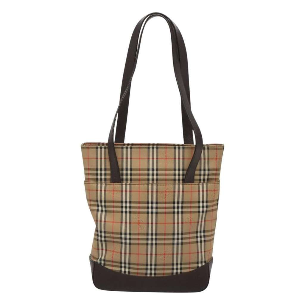 Burberry Nova Check Tote Beige Canvas Good condition - Back View