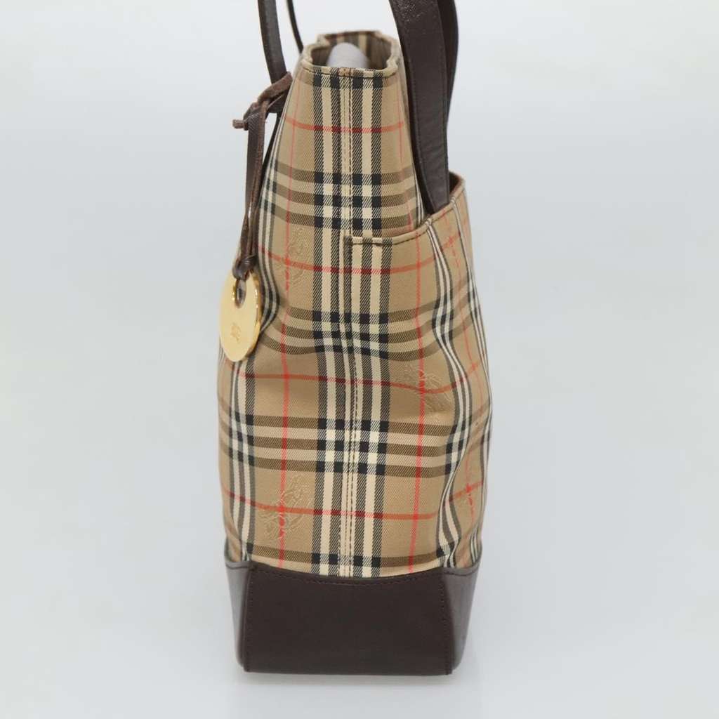 Burberry Nova Check Tote Beige Canvas Good condition - Model View
