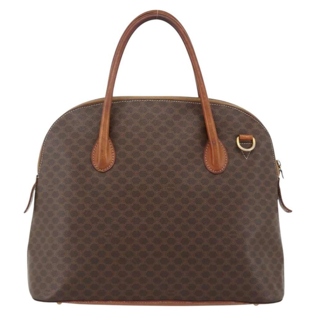 Celine Macadam Handbag Brown Canvas Fair - Back View