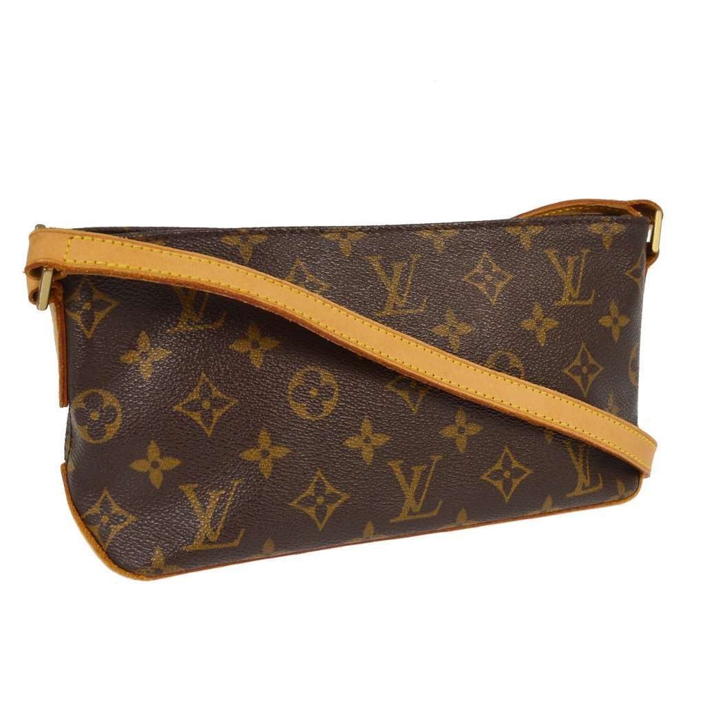 Louis Vuitton Trotteur Handbag Brown Canvas Good - Back View