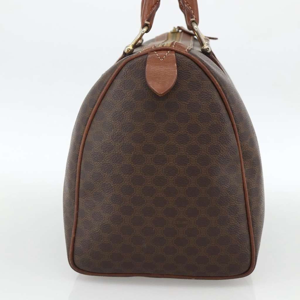 Celine Macadam Handbag Brown Canvas Good - Model View