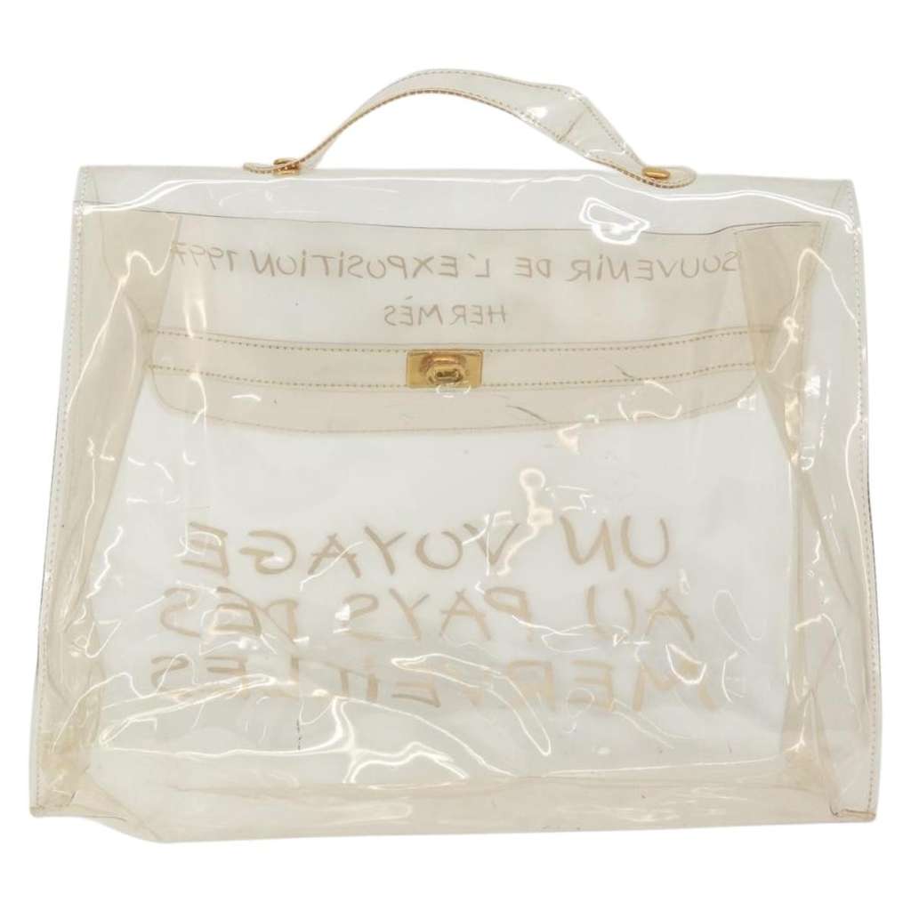 Hermès Kelly Souvenir Bag Beige Plastic Good - Back View