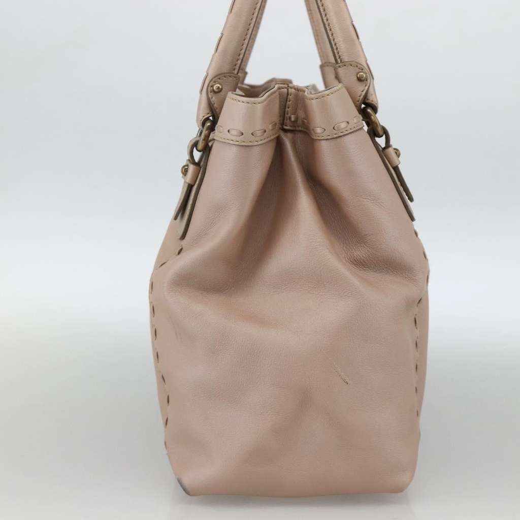 Salvatore Ferragamo Gancini handbag Beige Leather Good - Inside View