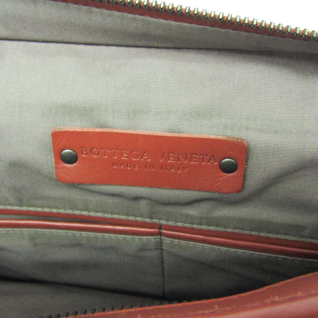 Bottega Veneta Soft Slim Briefcase Red Leather Good - Inside View