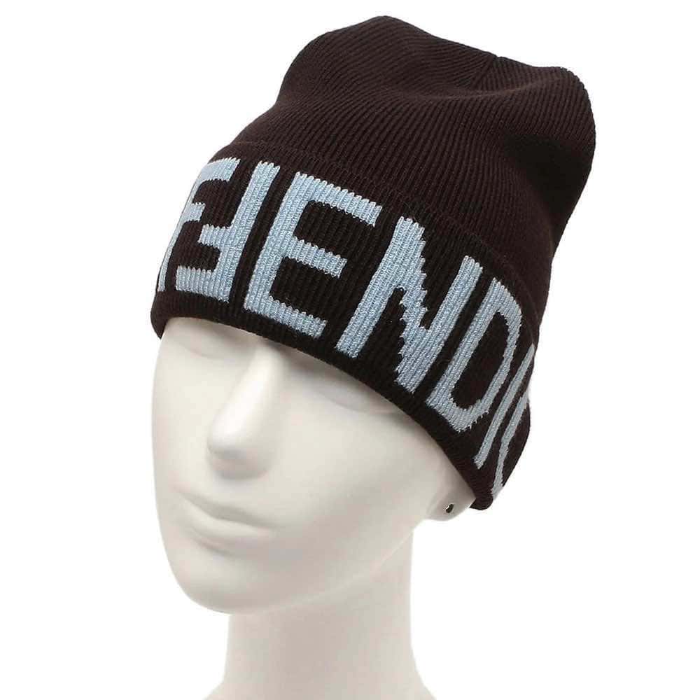 Fendi Beanie Brown Wool Never worn - Front View