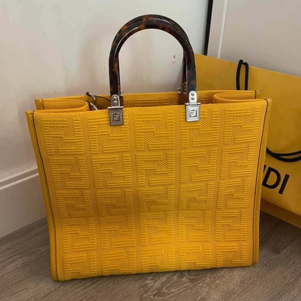 Fendi Sunshine Yellow Canvas Very good - Back View