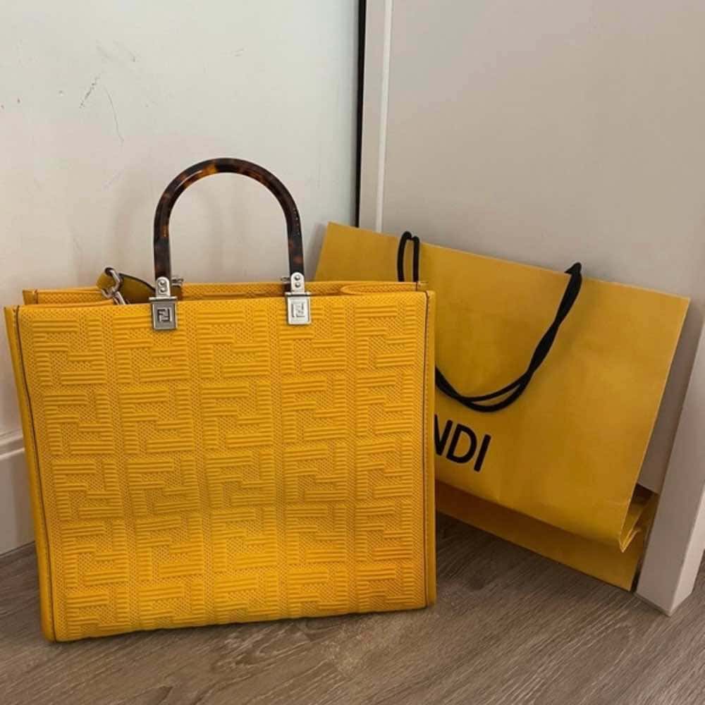 Fendi Sunshine Yellow Canvas Very good - Inside View