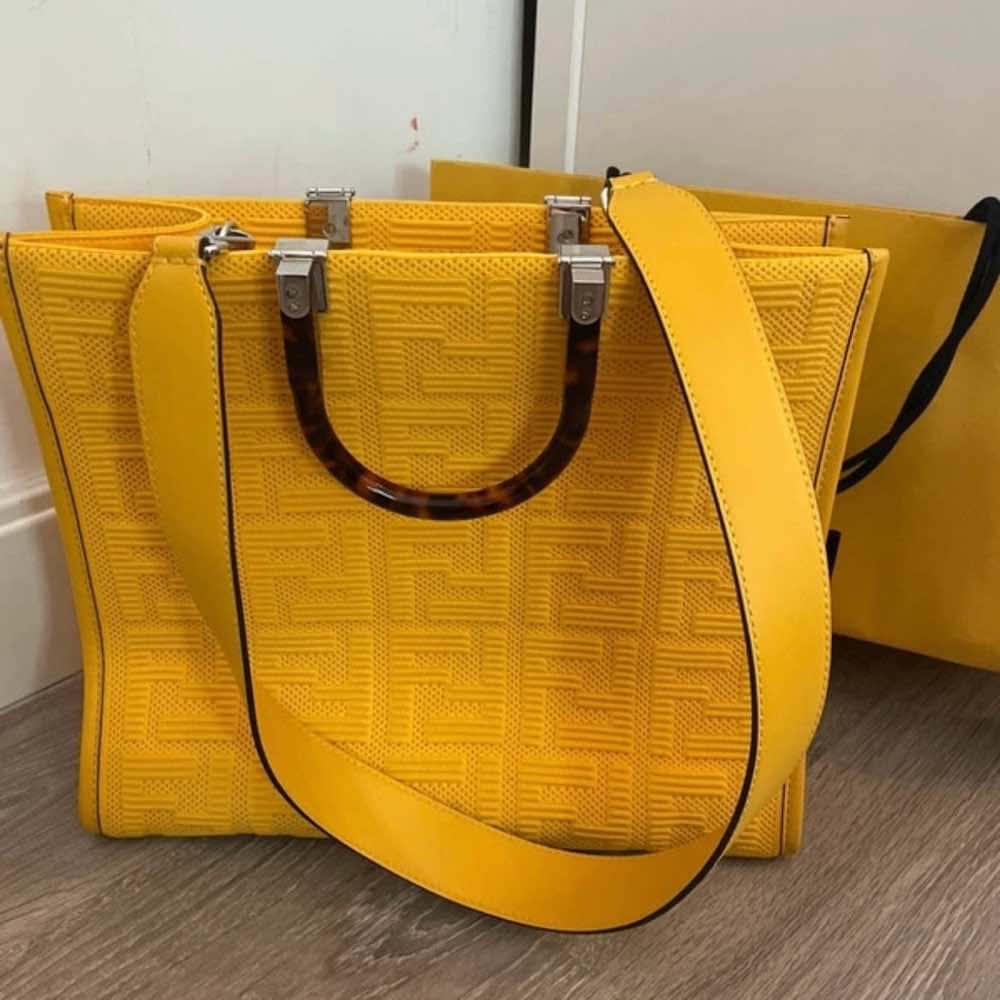 Fendi Sunshine Yellow Canvas Very good - Model View