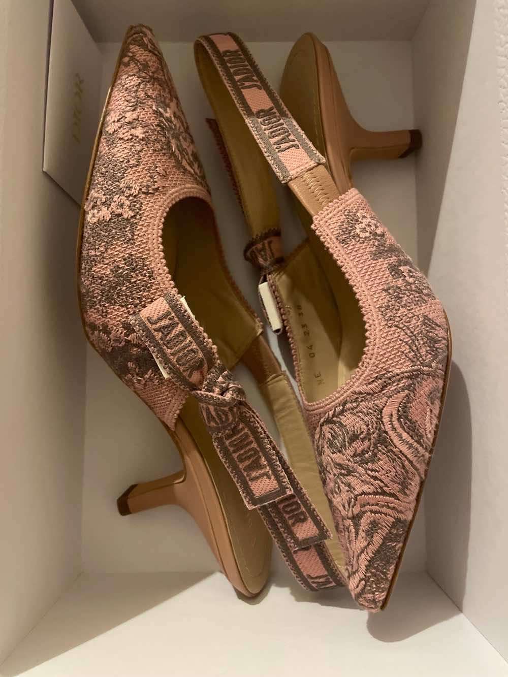 Dior Slingback Pink Canvas Never worn - Back View