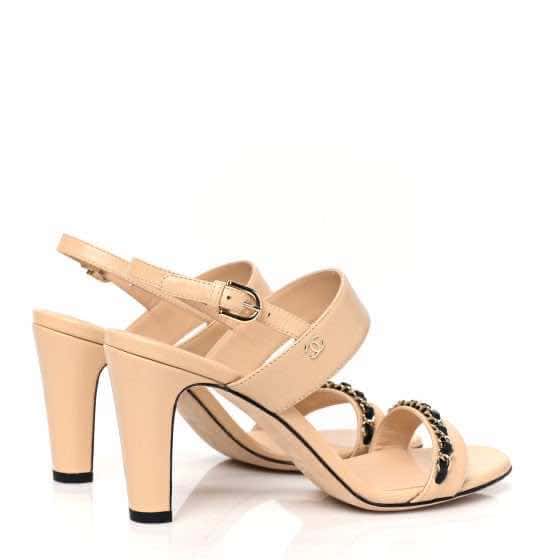 Chanel Product Beige Leather Never worn - Model View